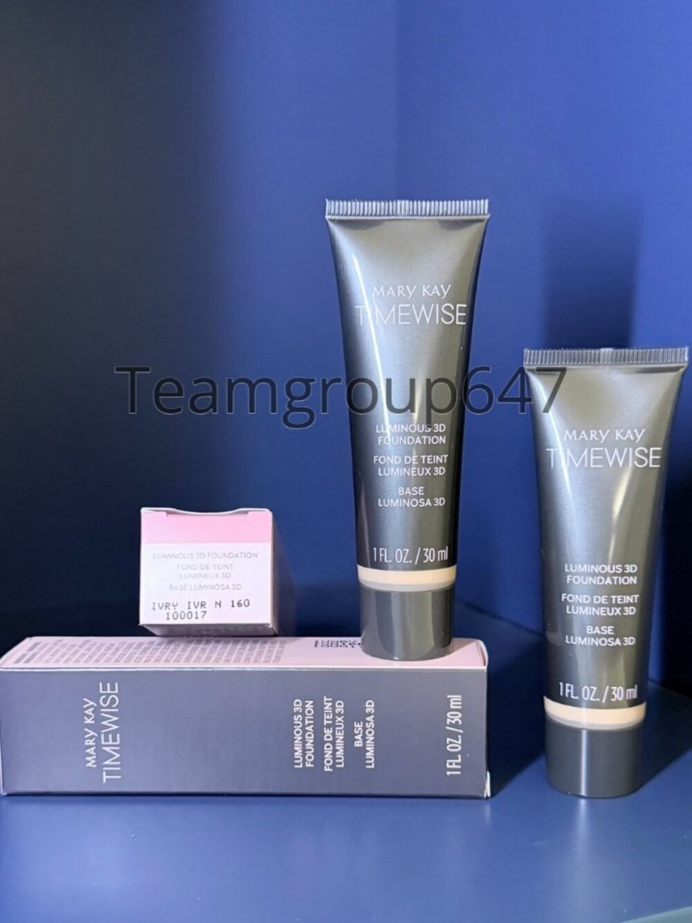 Mary Kay TimeWise Luminous 3D Fundation, Color Yvory N160. TWO (2) ITEMS.